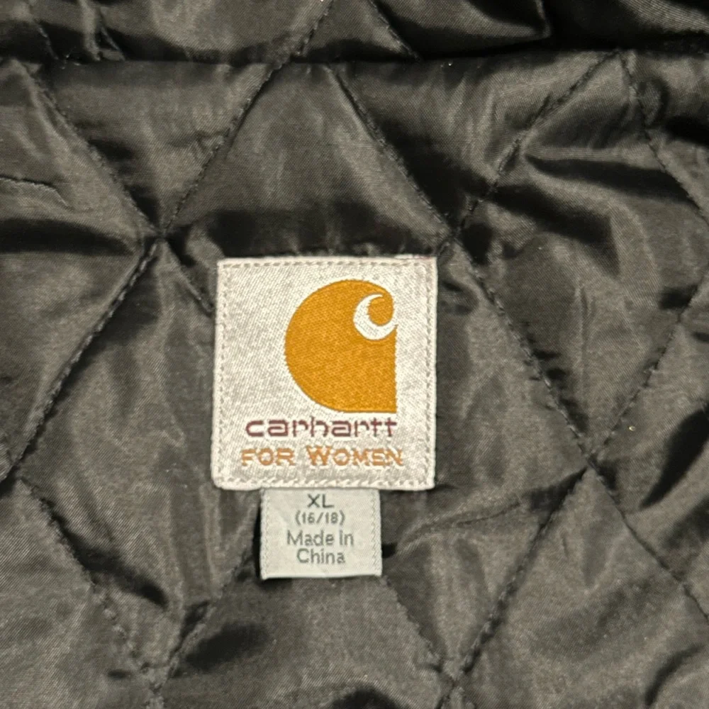 Carhartt Wool Blend Quilted Jacket Fur trim hood for Women Size XL - Picture 2 of 11